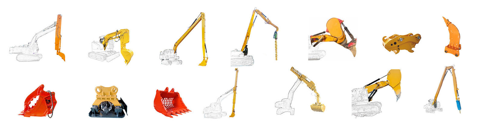 Máquina escavadora Telescopic Boom