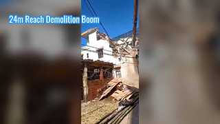Braço de alto alcance e lança de demolição de escavadeira, acessório longo de 23-24 m para venda quente SK350