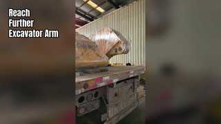 Braço longo da escavadeira pronto para enviar