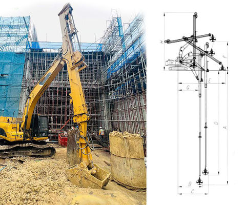 25m BS900E Excavadora hidráulica braço de mergulho braço estendível para cavar poço profundo