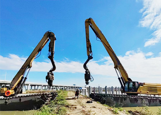 Instalação de empilhadeira de escavadeira personalizada para obras de construção