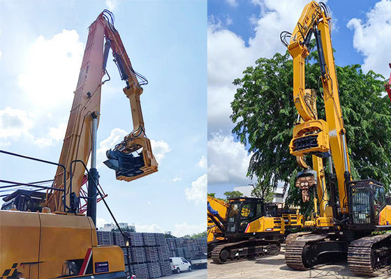 Instalação de empilhadeira de escavadeira personalizada para obras de construção
