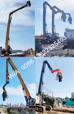 Construção Hidráulica Piling Boom Arm Para 20-85T Cat Hitachi Komatsu escavadeiras