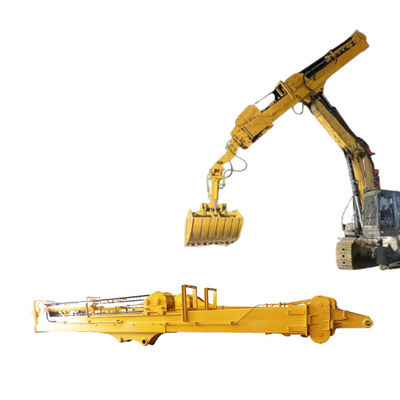 3 Secções Excavador Telescópico Boom Dipper Braço Com 0.4cbm Para 2.5cbm Balde