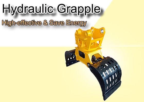 Rodante Grelha Hidráulica Para 4-55tons Excavadora Grabbing Log Rock Materials