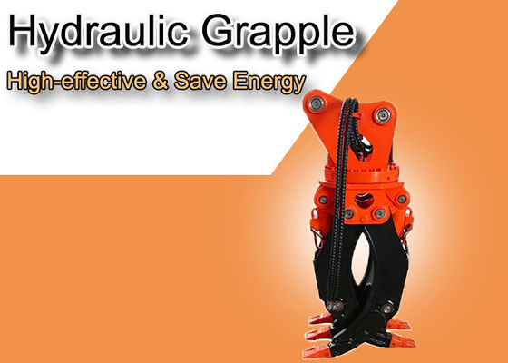 Rodante Grelha Hidráulica Para 4-55tons Excavadora Grabbing Log Rock Materials