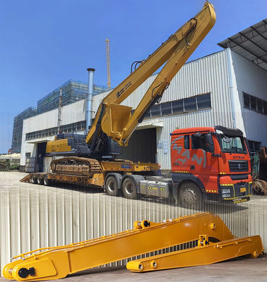 Excavadora de longo alcance braço de fixação 18m 16m amarelo cor alta eficácia