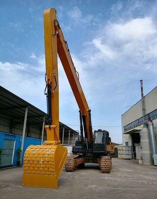 Excavadora de longo alcance braço de fixação 18m 16m amarelo cor alta eficácia