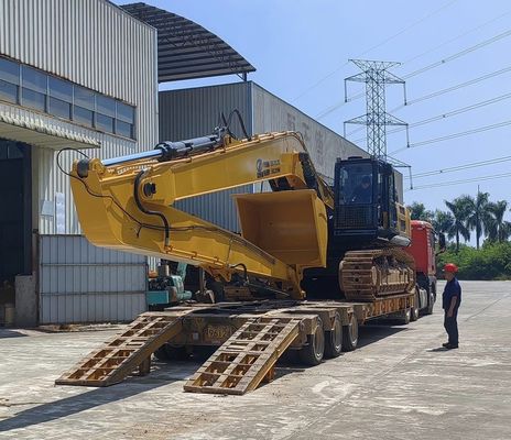Excavadora de longo alcance braço de fixação 18m 16m amarelo cor alta eficácia