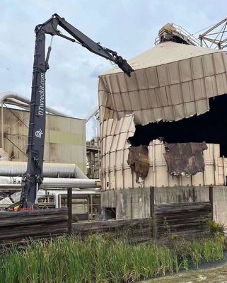 Três partes Telescópica Boom de demolição, Q355B Q690D Demolição Excavator Braço