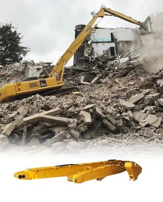 Excavadora de demolição de três secções braço de alcance ajustável para desmontagem