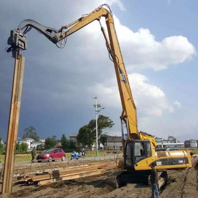 Excavadora de carga pesada motorista de pilha de fixação braço vibratório para canteiros de obras