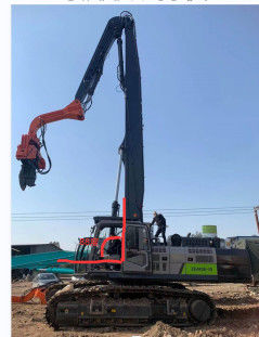 Excavadora hidráulica personalizada, braço de condução, base de perfuração de longo alcance