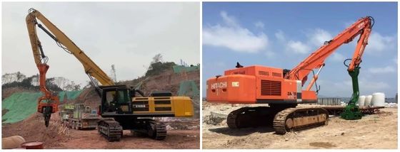 Excavadora hidráulica personalizada, braço de condução, base de perfuração de longo alcance