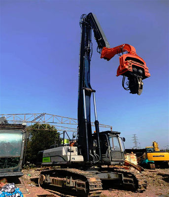 Excavadora de longo alcance Vibração de pilhas braço de condução para soluções de construção de pilhas