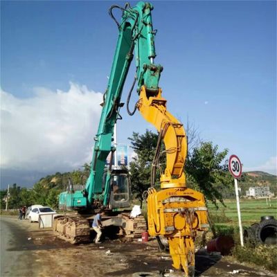 Escavação de cores personalizadas em pilha de braço de rolamento com fixação de martelo