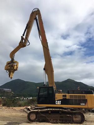 Carga pesada 13.5-18m Excavator Piling Arm Boom para 30-50 toneladas Excavator Sheet Pile Driving Attachment Q355B Q690D Personalizado