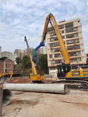 Excavadora de 20-85 toneladas de longo alcance braço hidráulico de empilhamento para perfuração profunda de fundações