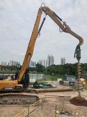 Escavação de cores personalizadas em pilha de braço de rolamento com fixação de martelo