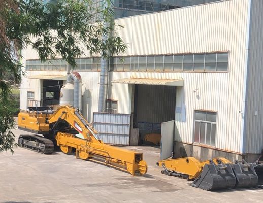 Boom telescópico de longo alcance para escavadeiras, canteiros de obras braço telescópico de metal