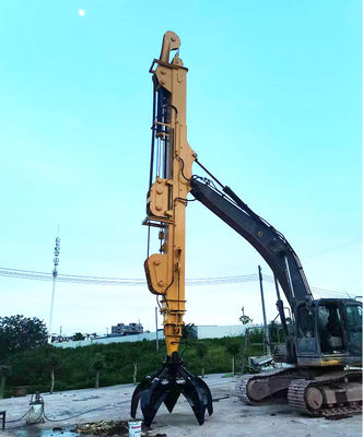 Excavadora pesada, braço extensivo, telescópio de longo alcance para escavação