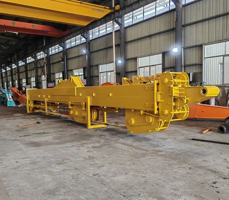 Excavadora pesada, braço extensivo, telescópio de longo alcance para escavação