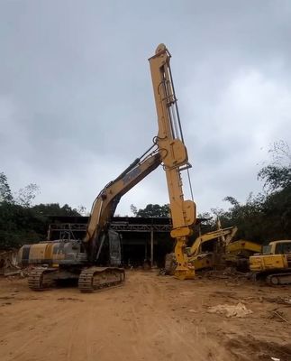 Excavadora pesada, braço extensivo, telescópio de longo alcance para escavação