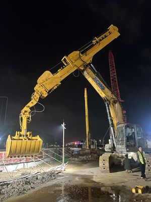Máquinas de Construção Braço Telescópico, Excavador Leve Braço Boom Personalizado
