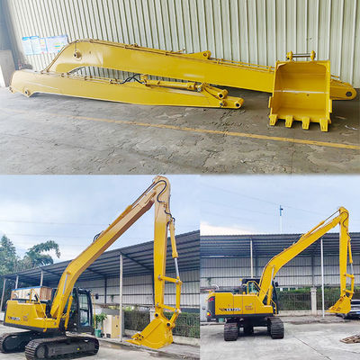 Excavadora de longo alcance braço longo para cavar limpeza de lama de rio de longo alcance para gato hitachi komatsu