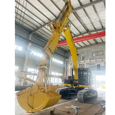 Excavadora telescópica com balde Clamshell Boom telescópico para gatos hitachi komatsu