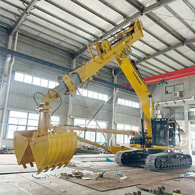 Telescópica Boom Excavator com Grab Clamshell Balde para gato hitachi komatsu