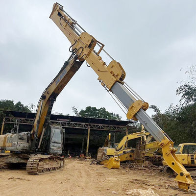 Boom deslizante para escavadeira três secções de escavação profundidade alcançar 20m 25m