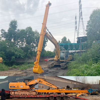 Cat Hitachi Excavator Braço Telescópico Para Escavação Casa Fundação Escavação Mais Profunda