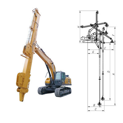 Excavadora telescópica Telescópica 25m 30m 32m Com balde para escavadora