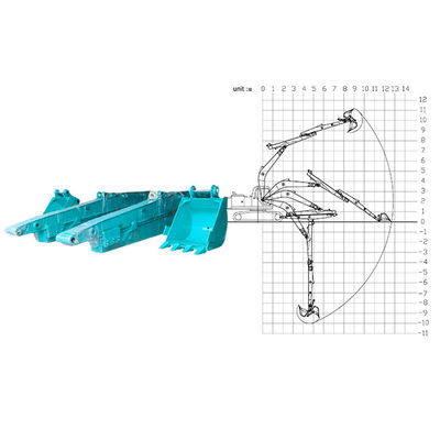 10M Excavador Braço Telescópico Melhor Soldadura Para Kobelco Hitachi Cat