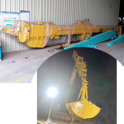 Excavadora braço telescópico com balde de concha para fundação de escavação