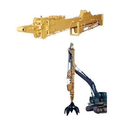Excavadora braço telescópico com balde de concha para fundação de escavação