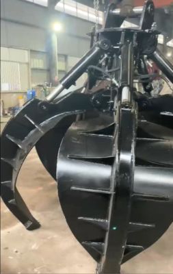 Grampos de escavadeira 5/4 garras balde de casca de laranja agarrar sucata de metal para para escavadeira10ton para 12ton Maquinário anexos