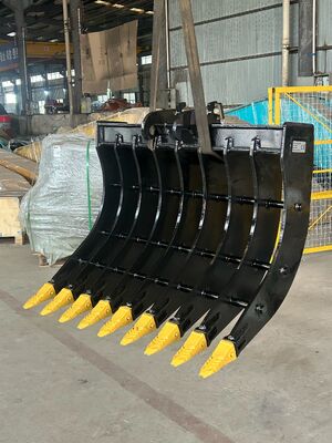 Construction Machinery Parts Q355B Rake Bucket Root Rake for 25-50ton Excavator
