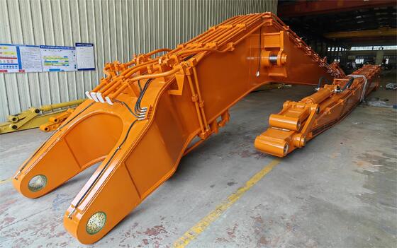 Braço e lança de longo alcance para escavadeira, lança e braço estendidos de 14M para PC120 DH225 CAT320