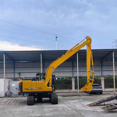 Excavadora de longo alcance de 20 toneladas Expandido Boom Para Escavação de areia Silt solo